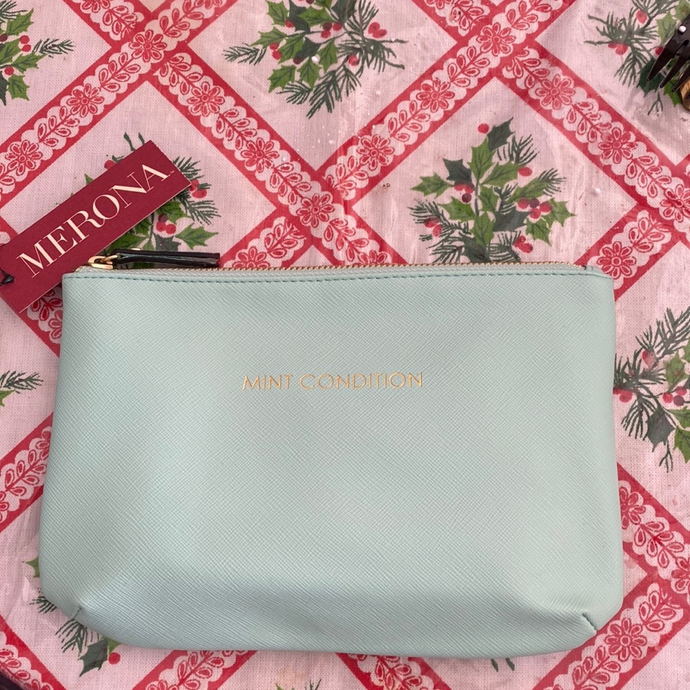 Mint-colored clutch